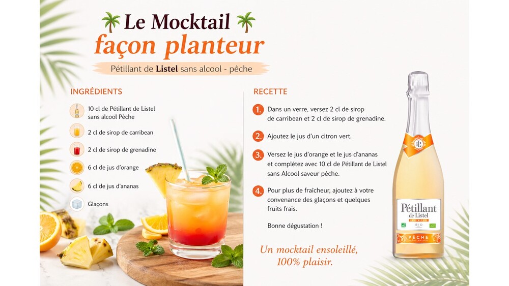 Pétillant Listel 0° bio pêche