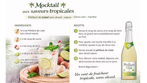 Pétillant Listel 0° bio citron vert menthe 75cl