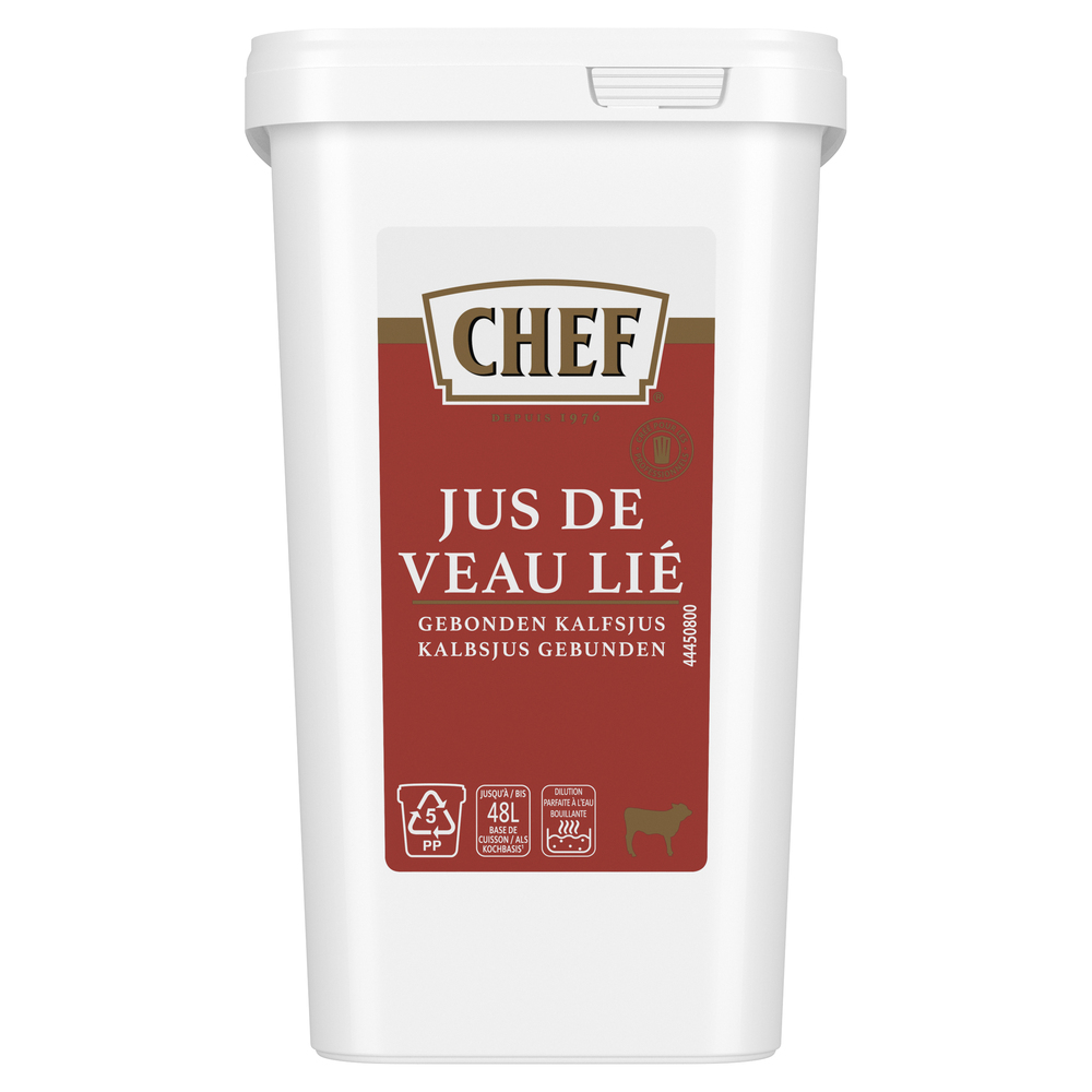 CHEF® Jus de Veau Lié - Boîte de 1,2 kg pour 24 L à 48 L