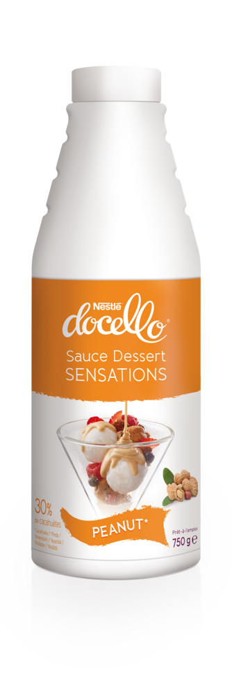 NESTLÉ® DOCELLO® Sauce Dessert Sensations Peanut (cacahuète) - Bouteille de 750 g