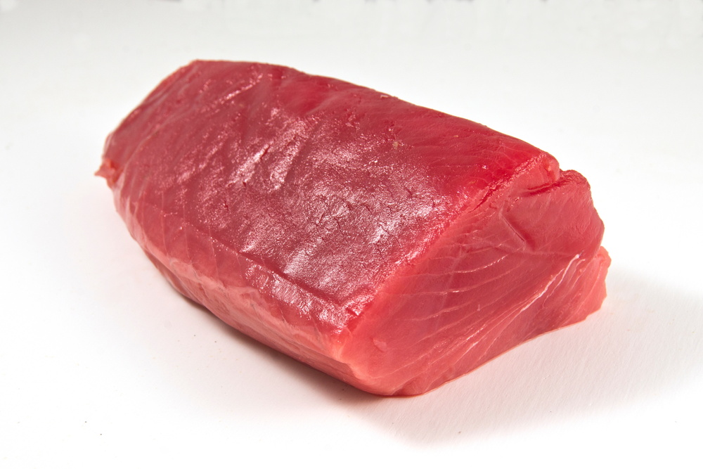 Ref. 230677 Longe de thon albacor sashimi de ligne décongelé sans peau sous atmosphère en barquette
