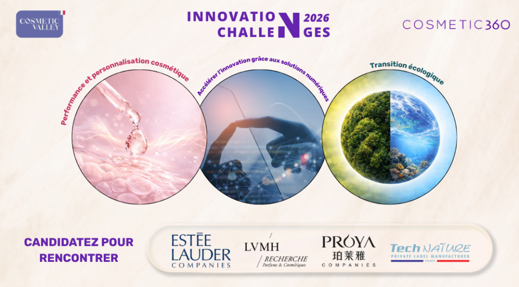 LES CANDIDATURES SONT DÉSORMAIS OUVERTES POUR LES CHALLENGES INNOVATIONS DE COSMETIC 360 !