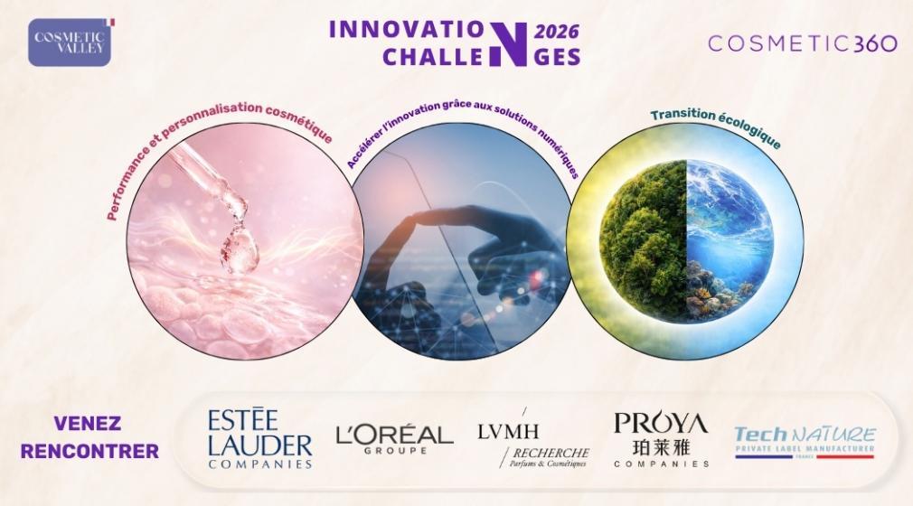 📣 LES CANDIDATURES AUX CHALLENGES INNOVATION COSMETIC 360 2026 SONT TOUJOURS OUVERTES !