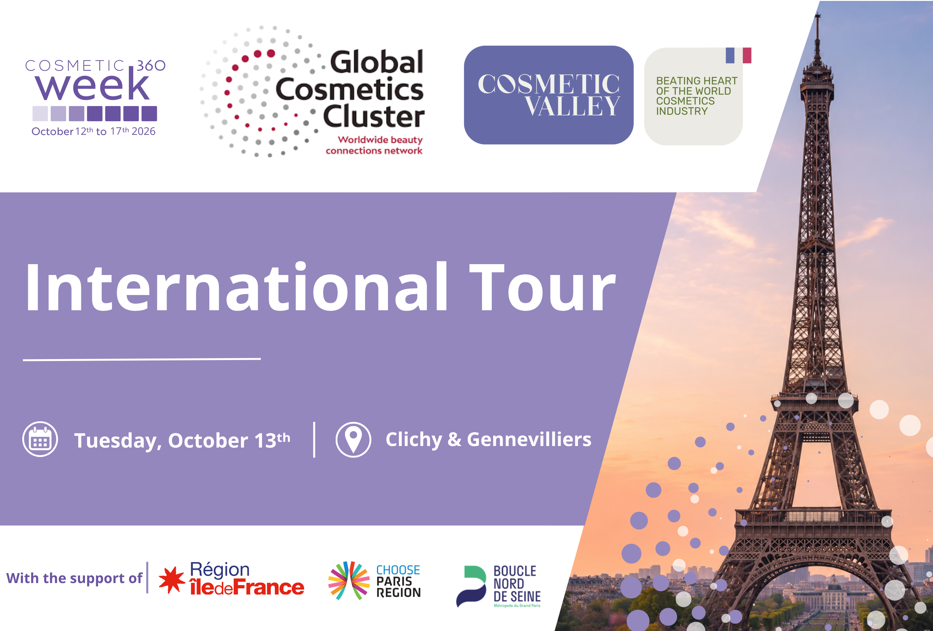 October 13th - International Tour - FULLY BOOKED