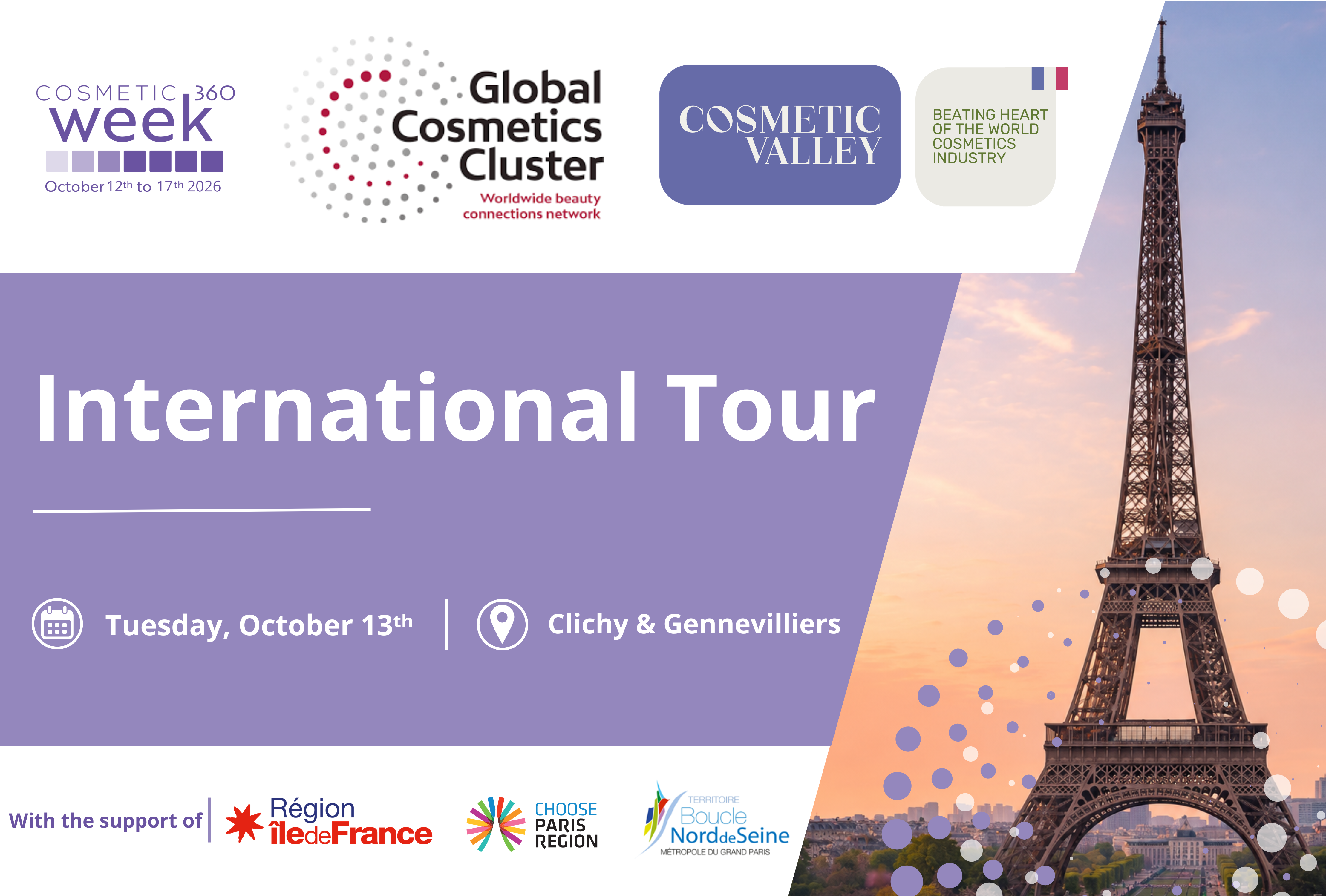 October 13th - International Tour - FULLY BOOKED