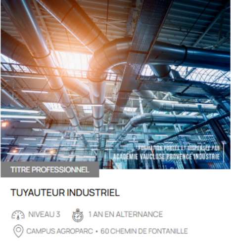 TITRE PROFESSIONNEL Tuyauteur industriel