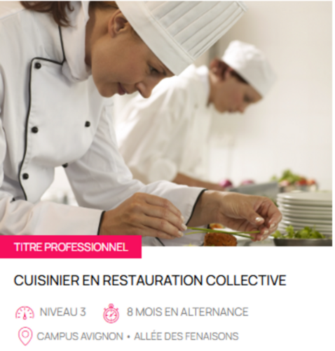 TITRE PROFESSIONNEL CUISINIER EN RESTAURATION COLLECTIVE