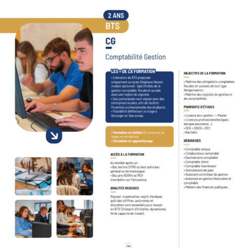 BTS Comptabilité Gestion