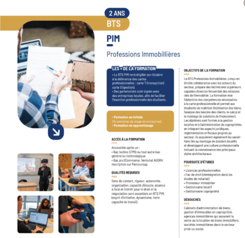 BTS Professions Immobilières