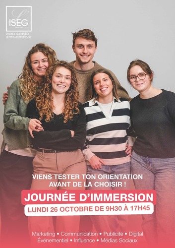 Journée d'immersion - Lundi 26 Octobre 2026 de 9h45 à 17h45