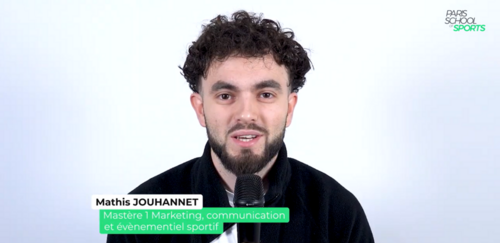 Mathis, étudiant en Master Marketing, Communication & Événementiel à Paris School of Sports